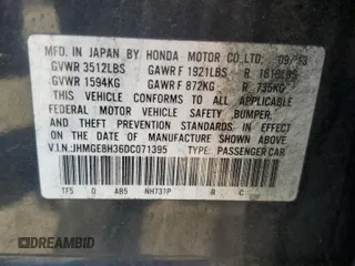 2013 Honda Fit with VIN JHMGE8H36DC071395, listed as a Copart auction lot 52777355 with 174,152 mi miles and Salvage Title. Bid and sale history available at carsss.com. Image 12.