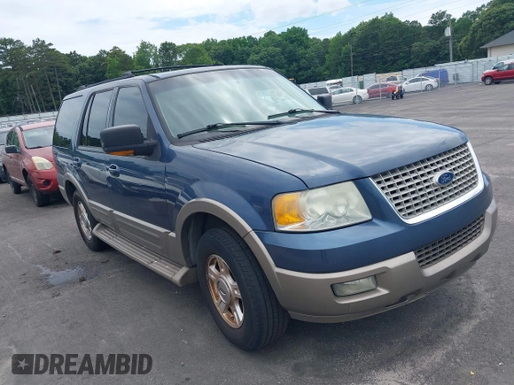 2004 Ford Expedition Eddie Bauer z VIN 1FMFU17L34LA52405, wystawiony jako IAAI lot #42471555 z przebiegiem 349 322 mil mil oraz . Historia ofert i sprzedaży dostępna na DreamBid. Obrazek 1.