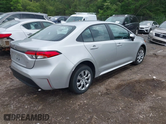 2025 Toyota Corolla LE with VIN 5YFB4MDE0SP259512, listed as a IAAI auction lot 42119195 with 7,078 mi miles. Bid and sale history available at carsss.com. Image 4.