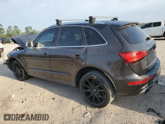 2014 Audi SQ5 Premium Plus with VIN WA1CGAFPXEA083029, listed as a Copart auction lot 53334305 with 132,854 mi miles and Salvage Title. Bid and sale history available at carsss.com. Image 2.