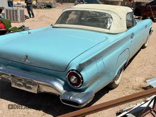 1957 Ford Thunderbird with VIN D7FH274796, listed as a Copart auction lot 53172685 with 9,999 mi miles and Clean Title. Bid and sale history available at DreamBid. Image 4.