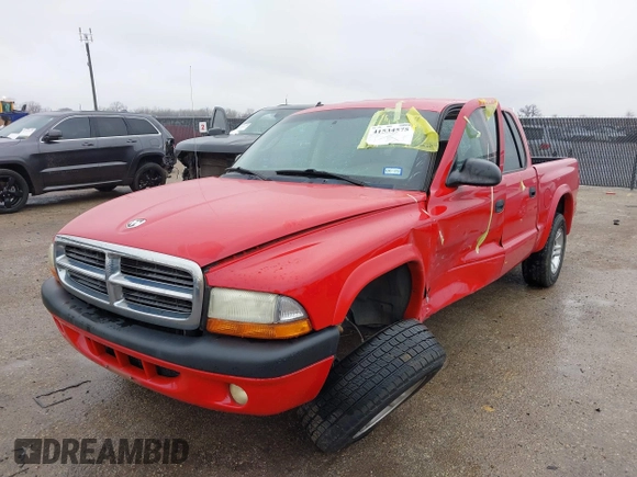 2004 Dodge Dakota Sport with VIN 1D7HL38KX4S657177, listed as a IAAI auction lot 41534575 with 38,802 mi miles. Bid and sale history available at carsss.com. Image 17.