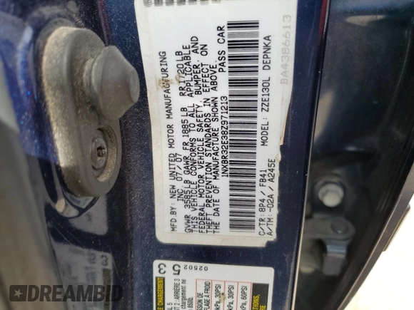 2008 Toyota Corolla CE with VIN 1NXBR32E38Z971213, listed as a Copart auction lot 49941464 with 82,690 mi miles and Clean Title. Bid and sale history available at DreamBid. Image 12.