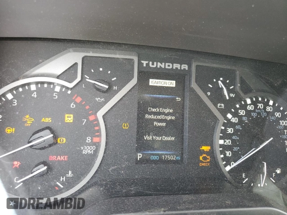 2024 Toyota Tundra SR5 z VIN 5TFLA5DB0RX151993, wystawiony jako Copart lot #56543025 z przebiegiem 17 502 mil mil oraz Szkoda całkowita • Salvage title. Historia ofert i sprzedaży dostępna na DreamBid. Obrazek 9.