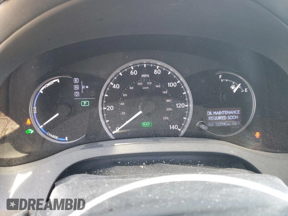 2012 Lexus CT 200h with VIN JTHKD5BH3C2093939, listed as a Copart auction lot 58173095 with 122,990 mi miles and Salvage title. Bid and sale history available at DreamBid. Image 9.