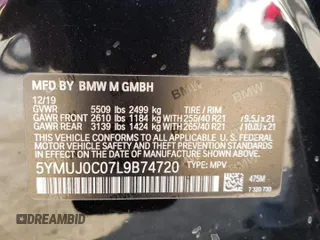 2020 BMW X4 M Competition z VIN 5YMUJ0C07L9B74720, wystawiony jako Copart lot #67831094 z przebiegiem 21 308 mil mil oraz Szkoda całkowita • Salvage title. Historia ofert i sprzedaży dostępna na DreamBid. Obrazek 12.