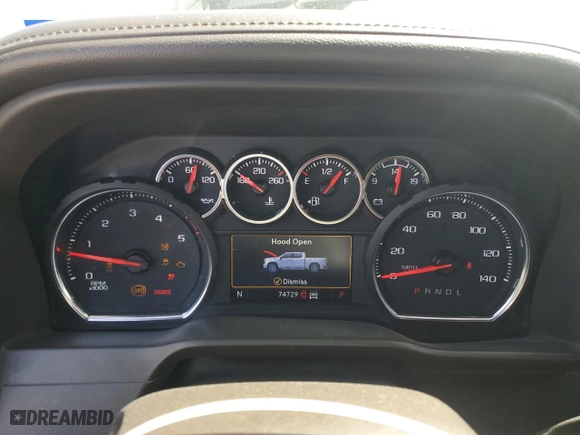 2021 Chevrolet Silverado 2500HD LTZ with VIN 1GC4YPEY6MF177625, listed as a Copart auction lot 47791225 with 74,729 mi miles and Salvage Title. Bid and sale history available at carsss.com. Image 9.