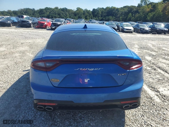 2020 Kia Stinger GT-Line with VIN KNAE15LA1L6076975, listed as a Copart auction lot 73824204 with 61,720 mi miles and Salvage Title. Bid and sale history available at carsss.com. Image 6.
