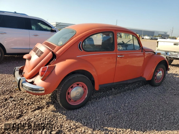 1972 Volkswagen Beetle with VIN 1122473228, listed as a Copart auction lot 43135045 with 8,943 mi miles and Salvage Title. Bid and sale history available at DreamBid. Image 3.