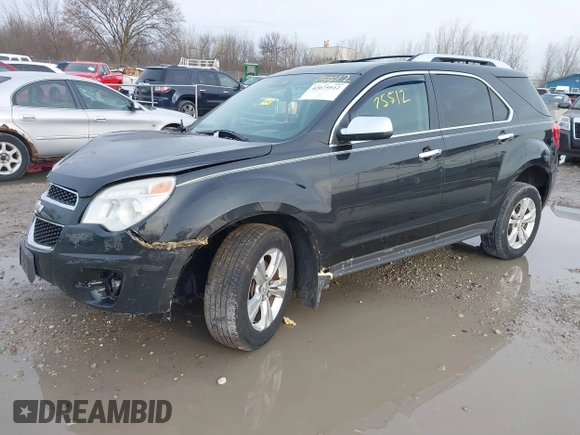 2012 Chevrolet Equinox LTZ with VIN 2GNFLGE52C6216983, listed as a IAAI auction lot 42075512 with 154,659 mi miles. Bid and sale history available at carsss.com. Image 2.