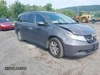 2014 Honda Odyssey EX-L with VIN 5FNRL5H6XEB121390, listed as a IAAI auction lot 42480217 with 291,766 mi miles and . Bid and sale history available at DreamBid. Image 1.
