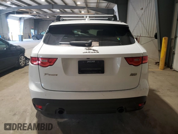 2018 Jaguar F-Pace 30t Prestige with VIN SADCK2GX4JA290720, listed as a Copart auction lot 61926075 with 44,008 mi miles and Salvage title. Bid and sale history available at DreamBid. Image 6.