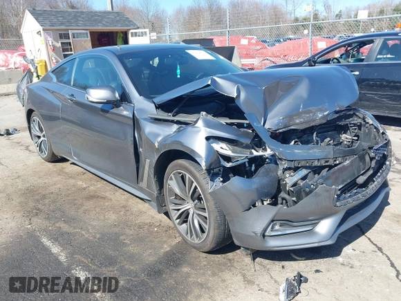 2017 Infiniti Q60 Sport with VIN JN1EV7EL0HM552298, listed as a IAAI auction lot 41834710 with 73,279 mi miles. Bid and sale history available at carsss.com. Image 1.