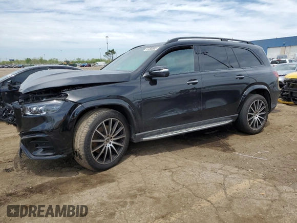 2024 Mercedes-Benz GLS 450 with VIN 4JGFF5KE6RB165577, listed as a Copart auction lot 56456895 with 15,025 mi miles and Clean title. Bid and sale history available at DreamBid. Image 1.