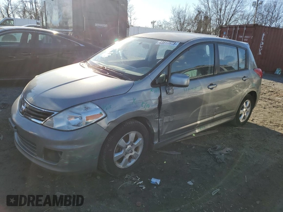 2010 Nissan Versa 1.8 SL with VIN 3N1BC1CPXAL431404, listed as a Copart auction lot 43817575 with 28,599 mi miles and Salvage Title. Bid and sale history available at carsss.com. Image 1.