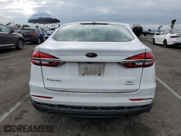 2019 Ford Fusion SE with VIN 3FA6P0HD8KR284242, listed as a Copart auction lot 53744275 with 44,341 mi miles and Salvage Title. Bid and sale history available at carsss.com. Image 6.
