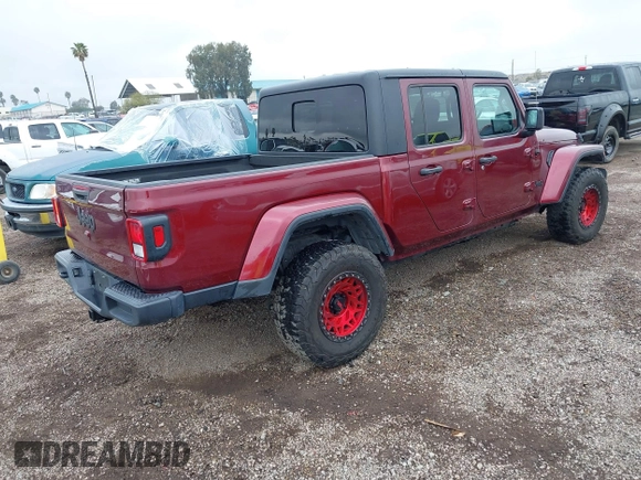2022 Jeep Gladiator Texas Trail with VIN 1C6HJTAG5NL132164, listed as a IAAI auction lot 41911622 with 53,314 mi miles. Bid and sale history available at carsss.com. Image 4.