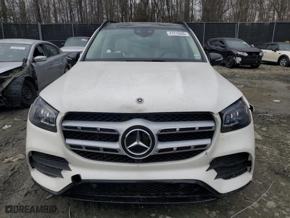 2022 Mercedes-Benz GLS with VIN 4JGFF5KE6NA604308, listed as a Copart auction lot 47210355 with 36,369 mi miles and Salvage Title. Bid and sale history available at carsss.com. Image 5.