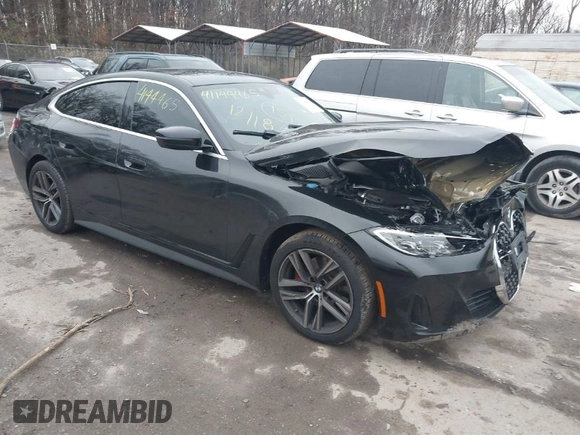 2024 BMW 4 Series 430i xDrive with VIN WBA73AV05RFS35389, listed as a IAAI auction lot 41144465 with 14,661 mi miles. Bid and sale history available at carsss.com. Image 1.