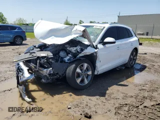 2023 Audi Q5 Premium с VIN WA1ABAFY8P2169578, выставлен на аукционе Copart как лот 55917595 с пробегом 29 356 миль миль и Списание • Salvage title. История ставок и продаж доступна на DreamBid. Изображение 1.