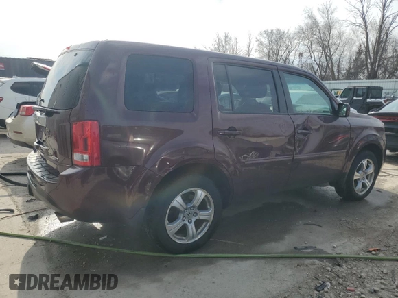 2013 Honda Pilot EX-L with VIN 5FNYF4H56DB059425, listed as a Copart auction lot 52390185 with 130,065 mi miles and Non Repairable. Bid and sale history available at carsss.com. Image 3.