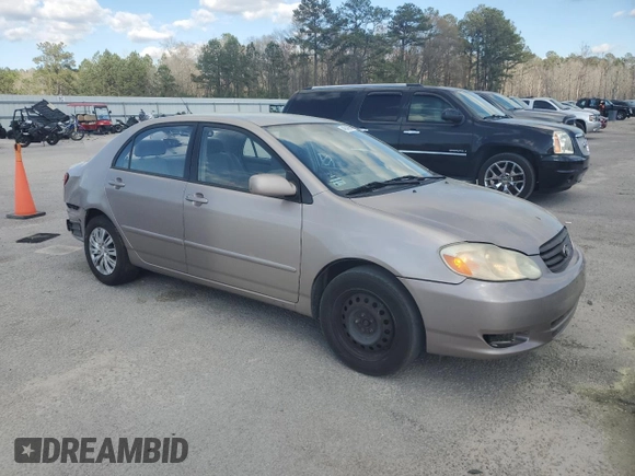 2003 Toyota Corolla CE with VIN 1NXBR32E33Z185243, listed as a Copart auction lot 48849085 with 257,556 mi miles and Salvage Title. Bid and sale history available at DreamBid. Image 4.