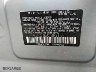 2014 Subaru Forester 2.5i Premium with VIN JF2SJAEC7EH473175, listed as a IAAI auction lot 36307438 with 99,903 mi miles. Bid and sale history available at carsss.com. Image 9.