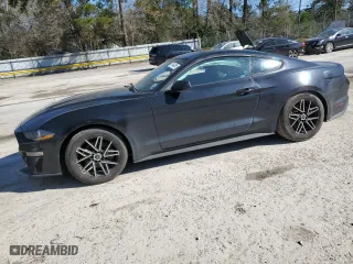 2018 Ford Mustang EcoBoost with VIN 1FA6P8TH3J5158915, listed as a Copart auction lot 47744295 with 81,705 mi miles and Salvage Title. Bid and sale history available at carsss.com. Image 1.