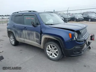 2017 Jeep Renegade Latitude with VIN ZACCJBBB5HPG53014, listed as a IAAI auction lot 40951444 with 74,456 mi miles. Bid and sale history available at carsss.com. Image 1.