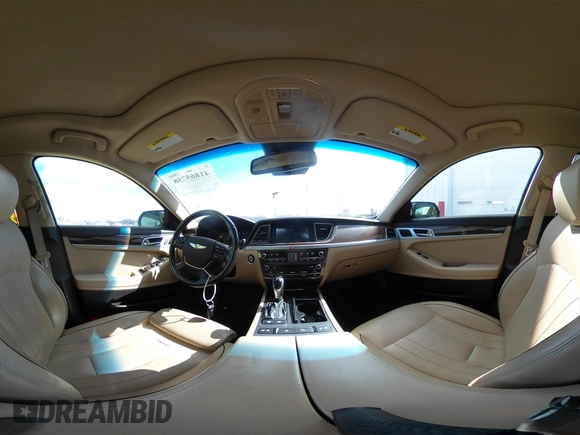 2015 Hyundai Genesis 3.8L with VIN KMHGN4JE3FU023383, listed as a IAAI auction lot 41865758 with 159,435 mi miles. Bid and sale history available at carsss.com. Image 19.