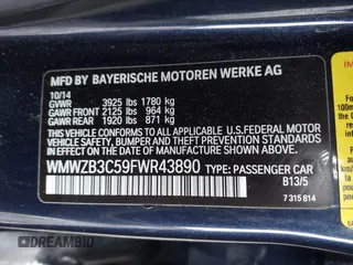 2015 MINI Countryman z VIN WMWZB3C59FWR43890, wystawiony jako IAAI lot #42372407 z przebiegiem 131 884 mil mil oraz . Historia ofert i sprzedaży dostępna na DreamBid. Obrazek 9.