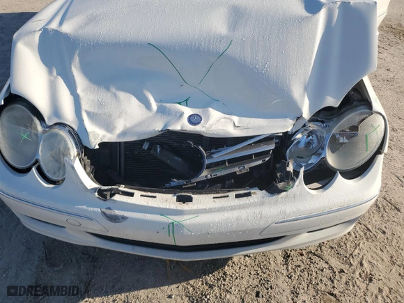 2007 Mercedes-Benz CLK-Class 3.5L with VIN WDBTJ56H57F227422, listed as a Copart auction lot 47773345 with 110,194 mi miles and Salvage Title. Bid and sale history available at carsss.com. Image 12.