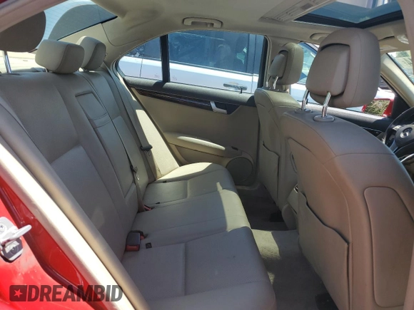 2012 Mercedes-Benz C 250 Sport with VIN WDDGF4HB8CA730561, listed as a Copart auction lot 62416174 with 167,186 mi miles and Non Repairable. Bid and sale history available at DreamBid. Image 10.