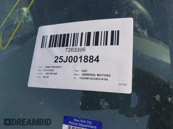 2002 GMC Safari z VIN 1GDDM19X22B514706, wystawiony jako IAAI lot #41647881 z przebiegiem Nie podano mil oraz . Historia ofert i sprzedaży dostępna na DreamBid. Obrazek 9.