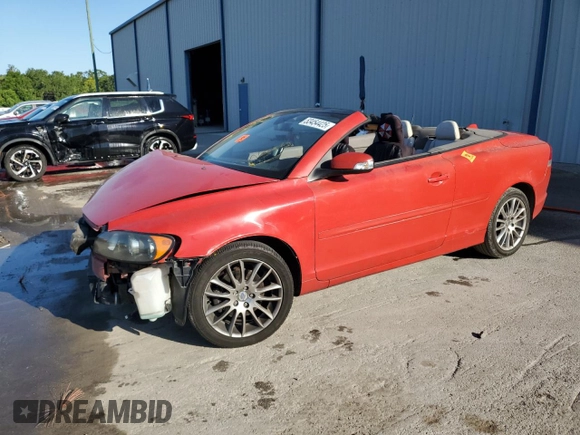 2008 Volvo C70 with VIN YV1MC67278J043639, listed as a Copart auction lot 53454425 with 0 mi miles and Salvage Title. Bid and sale history available at carsss.com. Image 1.