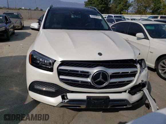 2020 Mercedes-Benz GLS with VIN 4JGFF5KE4LA108565, listed as a Copart auction lot 45394653 with 21,096 mi miles. Bid and sale history available at carsss.com. Image 5.