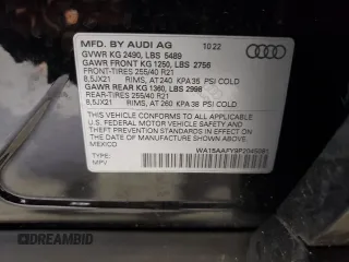 2023 Audi Q5 Sportback S line Premium Plus with VIN WA15AAFY9P2045081, listed as a Copart auction lot 58192475 with 40,107 mi miles and Salvage title. Bid and sale history available at DreamBid. Image 13.
