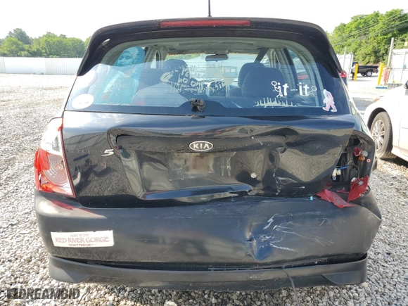2005 Kia Spectra with VIN KNAFE161155153320, listed as a Copart auction lot 55231794 with 149,492 mi miles and Salvage Title. Bid and sale history available at carsss.com. Image 6.