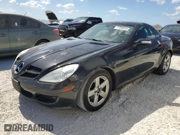2006 Mercedes-Benz SLK-Class 3.0L with VIN WDBWK54F66F102164, listed as a Copart auction lot 77269014 with 135,786 mi miles and Salvage Title. Bid and sale history available at carsss.com. Image 1.