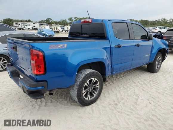 2022 Chevrolet Colorado 4WD Z71 z VIN 1GCGTDEN6N1270014, wystawiony jako Copart lot #54860965 z przebiegiem 49 029 mil mil oraz Szkoda całkowita • Salvage title. Historia ofert i sprzedaży dostępna na DreamBid. Obrazek 3.