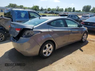 2013 Hyundai Elantra GLS with VIN 5NPDH4AE6DH374729, listed as a Copart auction lot 65541973 with 105,181 mi miles and Salvage title. Bid and sale history available at DreamBid. Image 3.