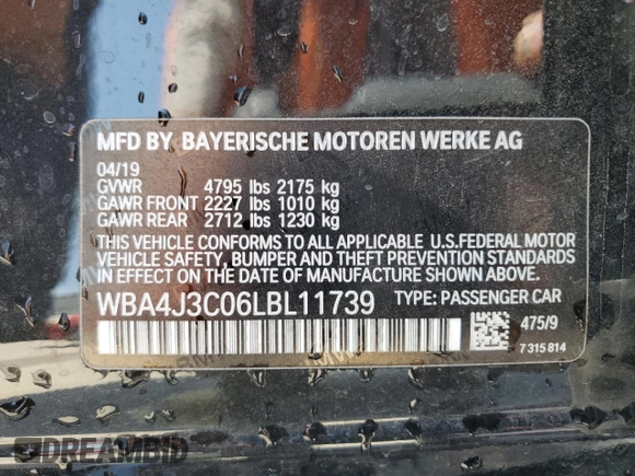 2020 BMW 4 Series 430i xDrive z VIN WBA4J3C06LBL11739, wystawiony jako Copart lot #68277434 z przebiegiem 30 752 mil mil oraz Czysty tytuł • Clean title. Historia ofert i sprzedaży dostępna na DreamBid. Obrazek 12.