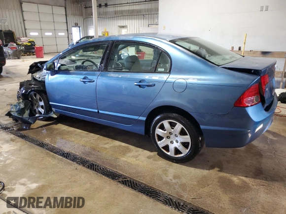 2008 Honda Civic LX with VIN 2HGFA16518H535542, listed as a Copart auction lot 45506495 with 58,148 mi miles and Salvage Title. Bid and sale history available at DreamBid. Image 2.