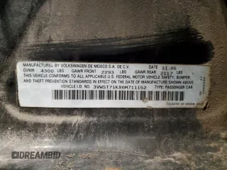 2006 Volkswagen Jetta 1.9L TDI z VIN 3VWST71KX6M711152, wystawiony jako Copart lot #57435505 z przebiegiem 209 511 mil mil oraz Nie do naprawy • Non repairable. Historia ofert i sprzedaży dostępna na DreamBid. Obrazek 12.