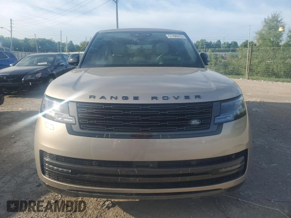 2025 Land Rover Range Rover SE with VIN SALKPBFU6SA291703, listed as a Copart auction lot 63094105 with 2,577 mi miles and Salvage title. Bid and sale history available at DreamBid. Image 5.