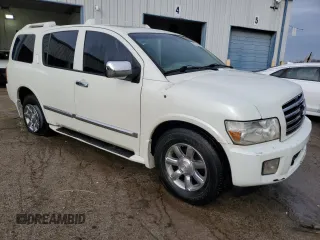 2005 Infiniti QX56 with VIN 5N3AA08C75N809167, listed as a Copart auction lot 43270095 with 0 mi miles and Salvage Title. Bid and sale history available at carsss.com. Image 4.