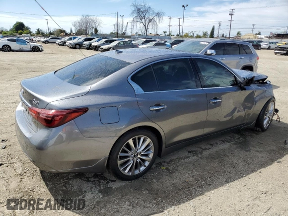 2021 Infiniti Q50 Luxe z VIN JN1EV7BP3MM706570, wystawiony jako Copart lot #52813045 z przebiegiem 13 354 mil mil oraz Szkoda całkowita • Salvage title. Historia ofert i sprzedaży dostępna na DreamBid. Obrazek 3.