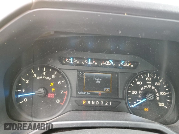 2015 Ford F-150 XL with VIN 1FTMF1C89FKD69802, listed as a Copart auction lot 47600995 with 107,896 mi miles and Salvage title. Bid and sale history available at DreamBid. Image 9.