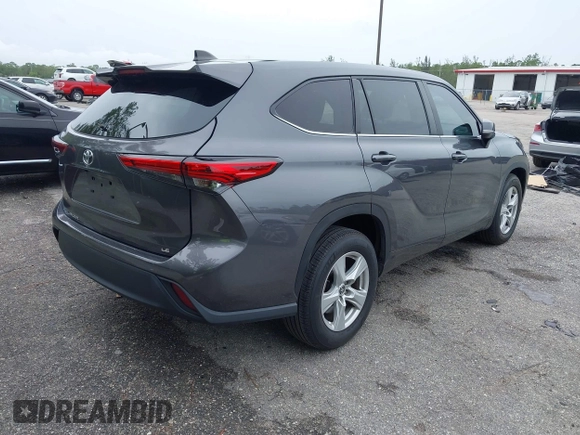 2023 Toyota Highlander L with VIN 5TDKDRAH6PS028110, listed as a IAAI auction lot 42427535 with 47,040 mi miles and . Bid and sale history available at DreamBid. Image 4.