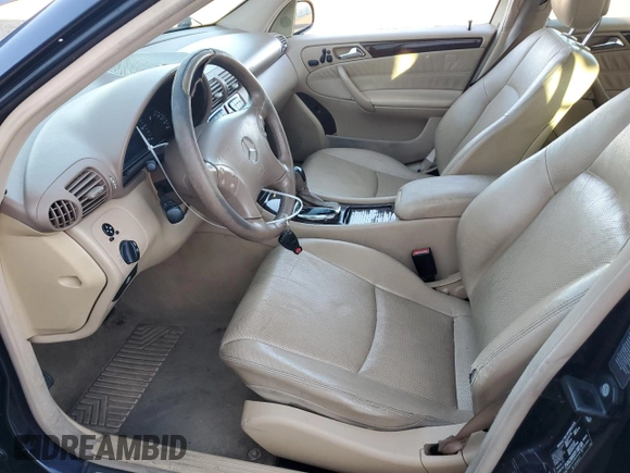 2001 Mercedes-Benz C 320 with VIN WDBRF64J61F078422, listed as a Copart auction lot 78873084 with 236,278 mi miles and Salvage Title. Bid and sale history available at DreamBid. Image 7.